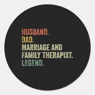 Vater Ehe und Familientherapeut Legend Väter D Runder Aufkleber