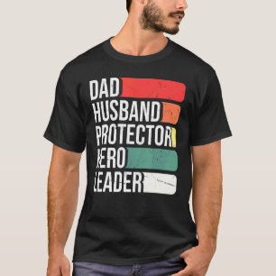 Vater Ehemann Beschützer Held Führer Vatertag T-Shirt