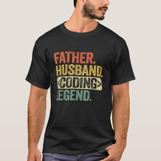 Vater Ehemann Coding Legende Lustige Software T-Shirt (Vorderseite)