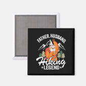 Vater Ehemann Wanderlegende Faultier Wanderer Retr Magnet (Vorderseite/Rückseite)