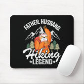 Vater Ehemann Wanderlegende Faultier Wanderer Retr Mousepad (Mit Mouse)