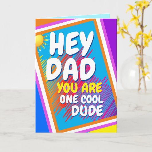 VATER - Ein Cooler Typ Karte (Gelbe Blume)