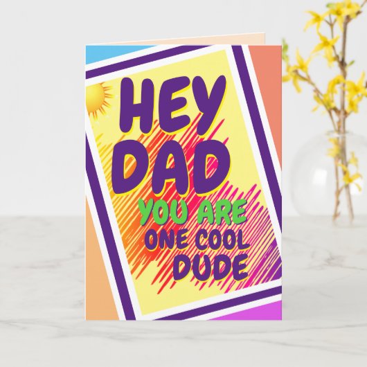 VATER - Ein Cooler Typ Karte (Gelbe Blume)