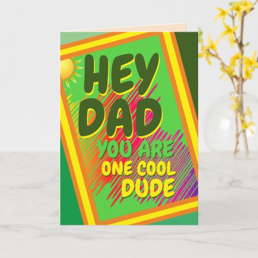 VATER - Ein Cooler Typ Karte (Gelbe Blume)