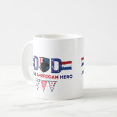 Vater ein echter amerikanischer Held Kaffeetasse (Vorderseite Links)