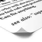 Vater Eindeutige Definition Poster (Ecke)