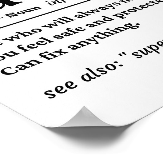 Vater Eindeutige Definition Poster (Ecke)