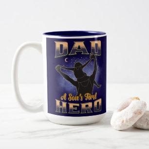 Vater - Einem Sohns erster Held Zweifarbige Tasse
