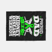 Vater einer Nierenerkrankung Krieger KD Bewusstsei Fleecedecke (Vorderseite (Horizontal))