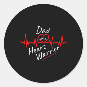 Vater eines angeborenen angeborenen Herzkriegs Runder Aufkleber