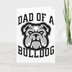 Vater eines Bulldoggen-Fußball-Spielfreigabe-Druck Karte