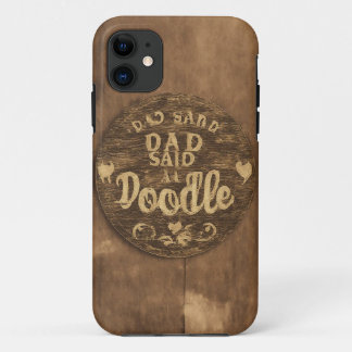 Vater eines Doodle-Vintagen Holzfalles Case-Mate iPhone Hülle