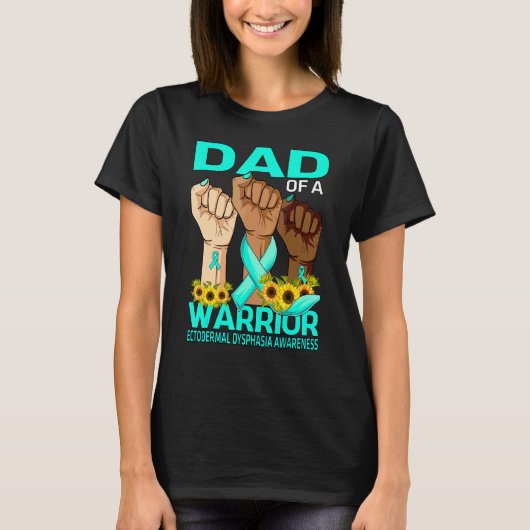 Vater eines erhabenen ektodermalen Dysphasie Aware T-Shirt (Vorderseite)