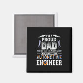 Vater eines Fahrzeugingenieurs Magnet (Vorderseite/Rückseite)