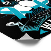 Vater eines Geschenks eines Alopecia Kriegers Poster (Ecke)