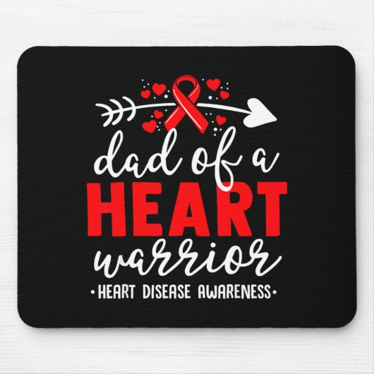 Vater eines Herzens Kriegers Chd Herzkrankheit Bew Mousepad (Vorne)