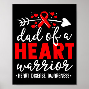 Vater eines Herzens Kriegers Chd Herzkrankheit Bew Poster