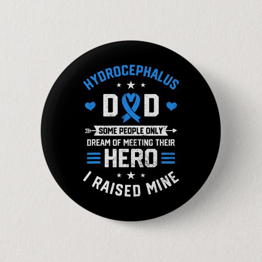 Vater eines Hydrocephalus-Kriegerüberlebens Button (Vorderseite)
