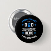 Vater eines Hydrocephalus-Kriegerüberlebens Button (Vorne & Hinten)