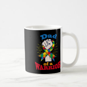 Vater eines Kriegerpuzzle Ribbon Cool Autismus Awa Kaffeetasse