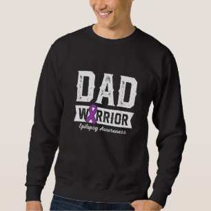 Vater eines Kriegers Epilepsie Vater Lila Band Unt Sweatshirt