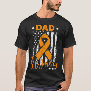 Vater eines Kriegers Leukämie-Bewusstsein USA-Flag T-Shirt
