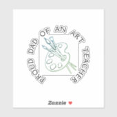 Vater eines Kunstlehrers Aufkleber (Blatt)