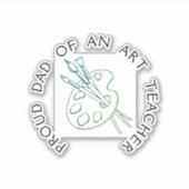 Vater eines Kunstlehrers Aufkleber (Vorderseite)