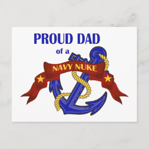 Vater eines Navy Postkarte