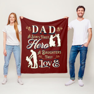 Vater eines Sohnes Erste Liebe einer Tochter Fleecedecke