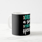Vater eines Sohnes First Hero Kaffeetasse (Vorderseite Links)