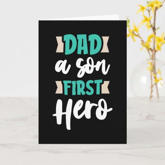 Vater eines Sohnes First Hero Karte (Gelbe Blume)