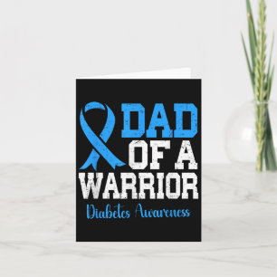 Vater eines T1d-Kriegers Diabetes Awareness Blue R Karte