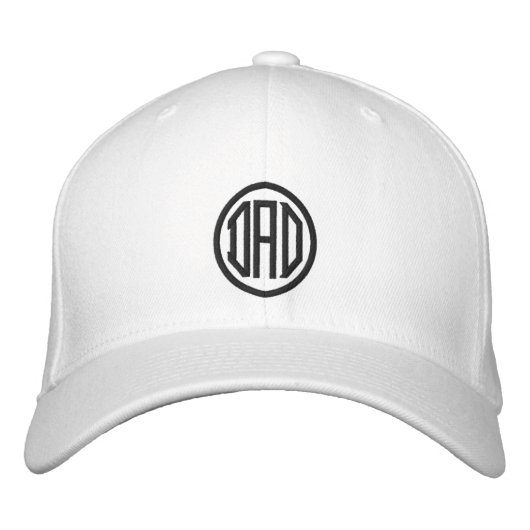 Vater Einfache moderne Typografie Bestickte Baseballkappe (Vorderseite)