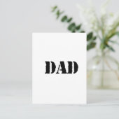VATER Einfache Vatergeschenke Postkarte (Stehend Vorderseite)