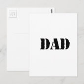 VATER Einfache Vatergeschenke Postkarte (Vorne/Hinten)