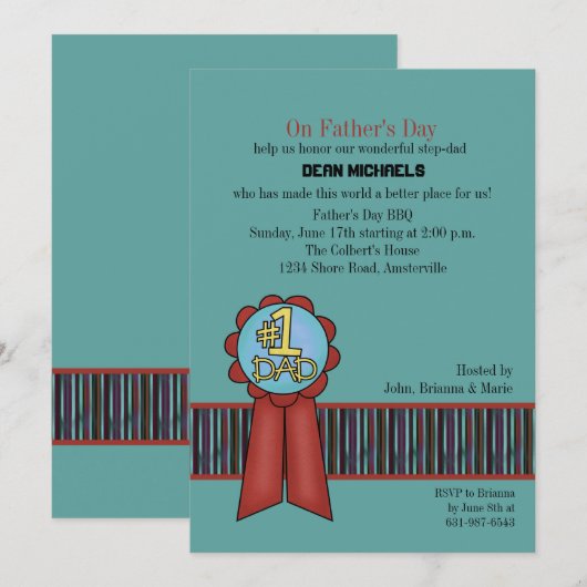 Vater-Einladung Einladung (Vorne/Hinten)