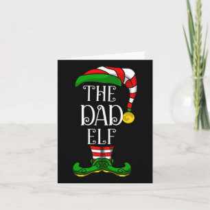 Vater Elf Familie Matching Weihnachtsgruppe Funny Karte