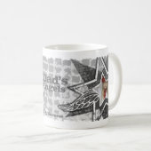 Väter Engel in Sternen Foto graue Tasse (VorderseiteRechts)