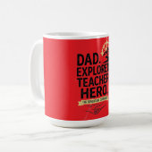 Vater Entdecker Lehrer Held Abenteuer Kaffeetasse (Vorderseite Links)