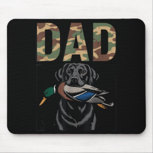 Vater-Entenjagd schwarzer Labradors Hund-Tarnung S Mousepad