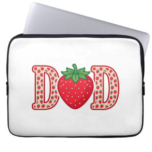 Vater-Erdbeerschrift-Vektor-Shirt-Design_1 Laptopschutzhülle