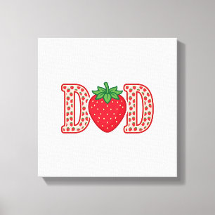 Vater-Erdbeerschrift-Vektor-Shirt-Design_1 Leinwanddruck