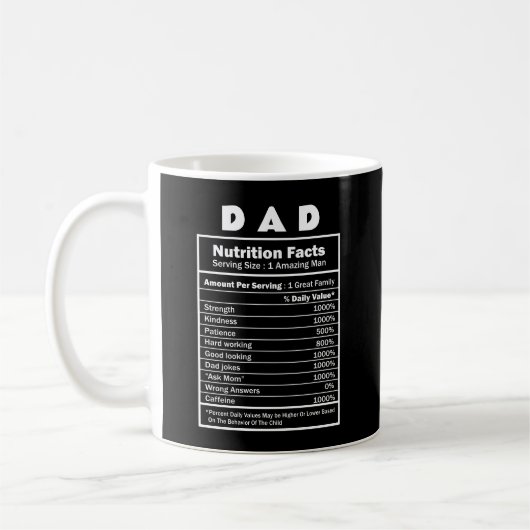 Vater Ernährung Fakt Individuelle Name Tasse (Links)
