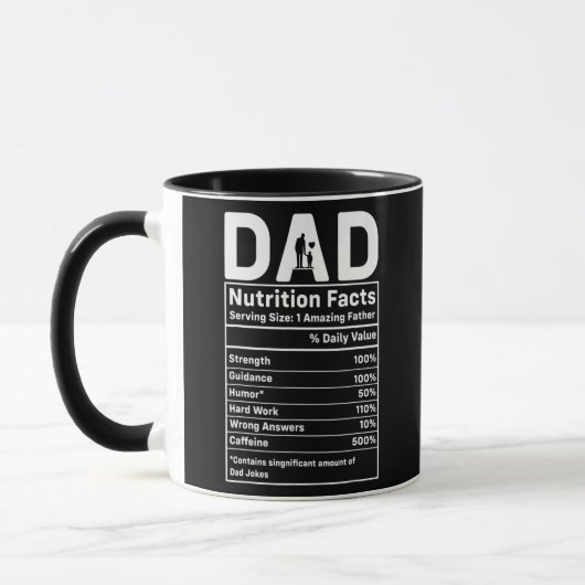 Vater Ernährung Fakten für Vater Vater in Vätern T Tasse (Links)