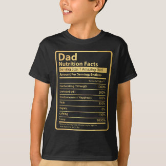 Vater Ernährung Fakten Vatertag Geschenk für Vater T-Shirt