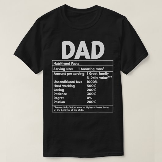 Vater Ernährung Funny Vatertag T-Shirt (Design vorne)
