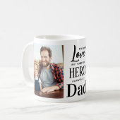 Vater Erste Liebe Forever Hero Personalisiert 2 Fo Kaffeetasse (Vorderseite Links)