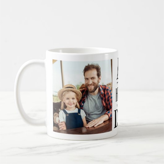 Vater Erste Liebe Forever Hero Personalisiert 2 Fo Kaffeetasse (Links)