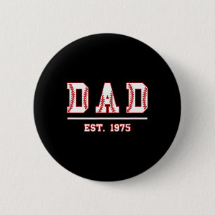 Vater Est. 1975 Softball Fathers Day Geburtstag Vi Button